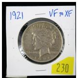 1921 Peace dollar