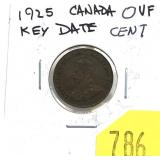 1925 Canadian penny