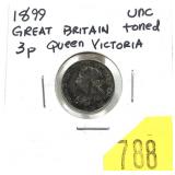 1899 British 3 pence