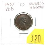 1909 VDB Lincoln cent