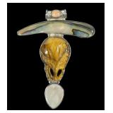Sajen sterling silver carved tiger eye horse