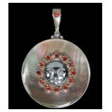 Sajen sterling silver mother of pearl pendant with