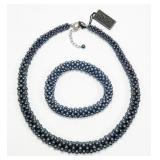 Honora 16" iridescent black freshwater pearl