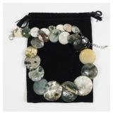 17" graduated semi-precious stone necklace with