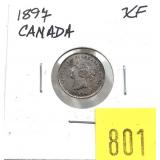 1897 Canadian 5-cent silver