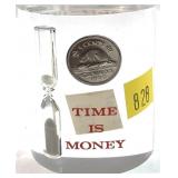 "Time is Money" novelty coin