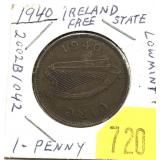 1940 Ireland penny