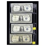 x4- $1 Silver certificates, series of 1935/57 -x4