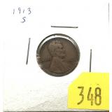 1913-S Lincoln cent