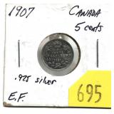 1907 5-cent silver