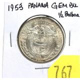 1953 Panama half balboa