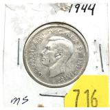 1944 Canadian half dollar