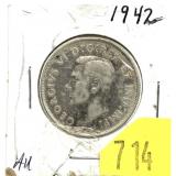 1942 Canadian half dollar