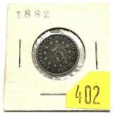1882 Shield nickel