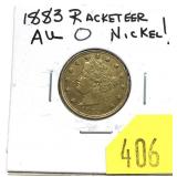 1883 Racketeer nickel