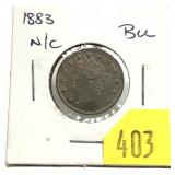 1883 N/C Liberty Head nickel