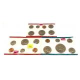 Lot, 3 partial Mint sets