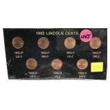 1982 Lincoln penny set