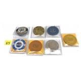 Lot, casino tokens, 7 pcs.