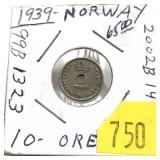 1939 Norway 10 ore