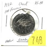 1982 Chad 100 francs