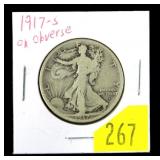 1917-S Obv. Walking Liberty half dollar