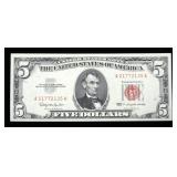 $5 red seal, series of 1963