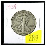 1939 Walking Liberty half dollar