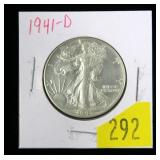 1941-D Walking Liberty half dollar
