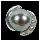 18K White gold over sterling silver approx. 12mm