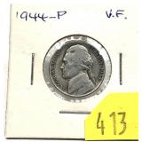 1944 Jefferson nickel, 35% silver