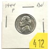 1944 Jefferson nickel, 35% silver