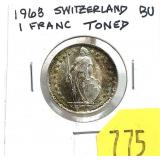 1963 Swiss 1 franc