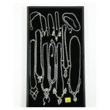 Lot, vintage rhinestone jewelry