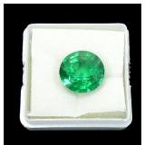 Round cut 12 x 10 x 7mm green garnet gemstone,