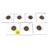 x7- 1933 Lincoln cents -x7 cents -Sold by the