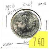 1976 Chad 500 francs