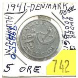 1941 Denmark 5 ore