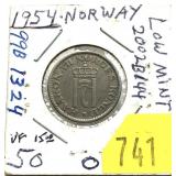 1954 Norway 50 ore
