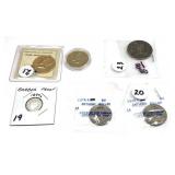 Lot, coins and tokens, 6 pcs.