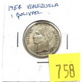 1954 Venezuela 1 bolivar