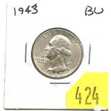 1943 Washington quarter