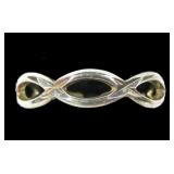 Sterling silver open loop band ring, size 11