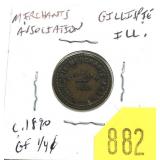 Merchant token, 1/4-cent