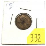 1911-D Lincoln cent