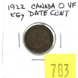 1922 Canadian penny