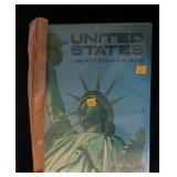 U.S. Liberty Stamp Album, a few stamps, 22 stamps