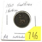 1860 British farthing