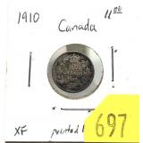 1910 5-cent silver