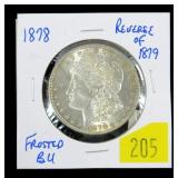 1878 Rev. of 79 Morgan dollar, frosted BU